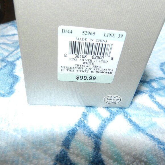 Engagement Ring Fine Silver Plated Triple White Paved Crystal's RingNEW 🆕📦🏃🚚 - Picture 13 of 15